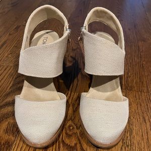 TOMS heeled sandals size 7